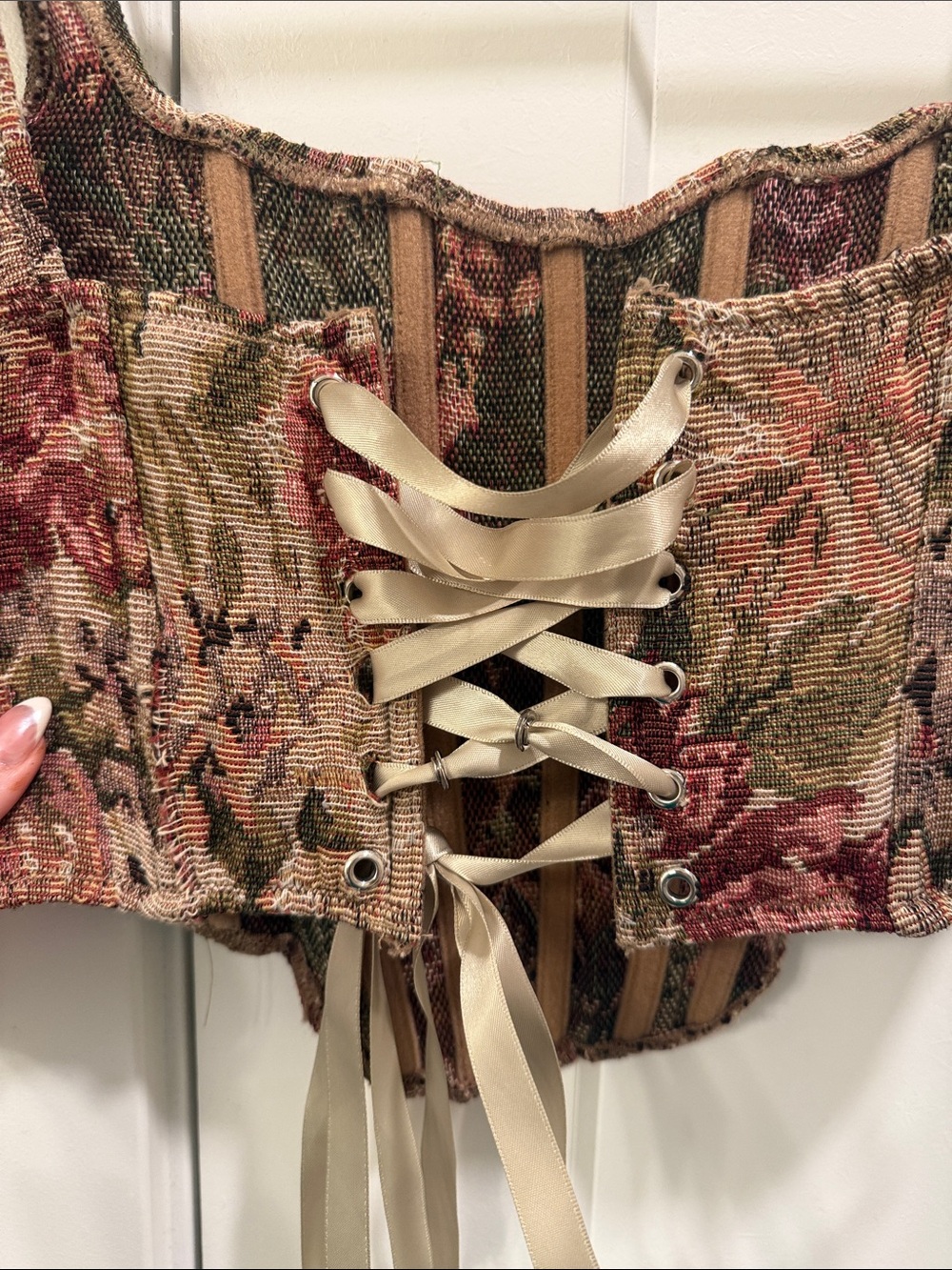 Windsor Rose Multi Floral Corset Crop Top - Picture 4 of 8